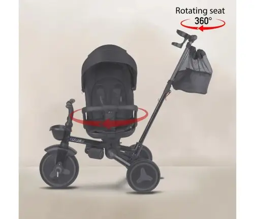 Coccolle Urbio Plus foldable tricycle Jet Black