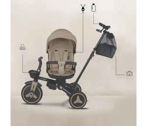 Coccolle Urbio Plus foldable tricycle Mocha Beige