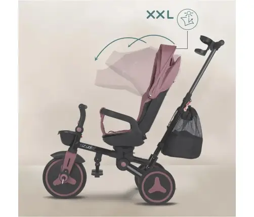 Coccolle Urbio Plus foldable tricycle Smoked Pink