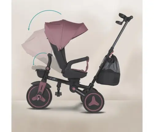 Coccolle Urbio Plus foldable tricycle Smoked Pink