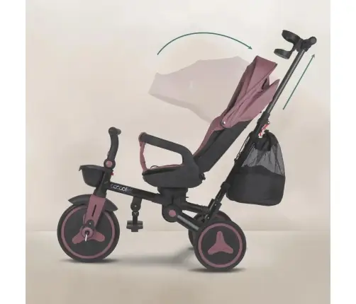 Coccolle Urbio Plus foldable tricycle Smoked Pink