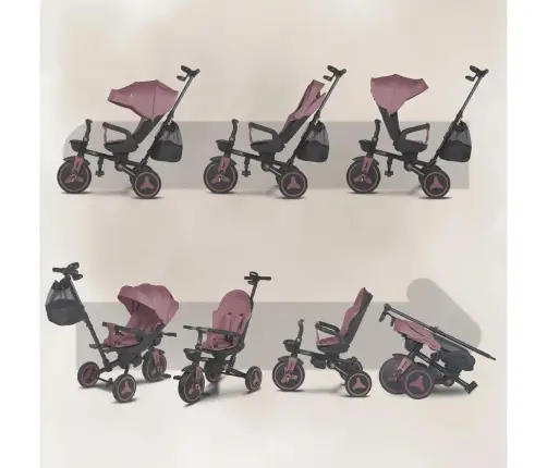 Coccolle Urbio Plus foldable tricycle Smoked Pink