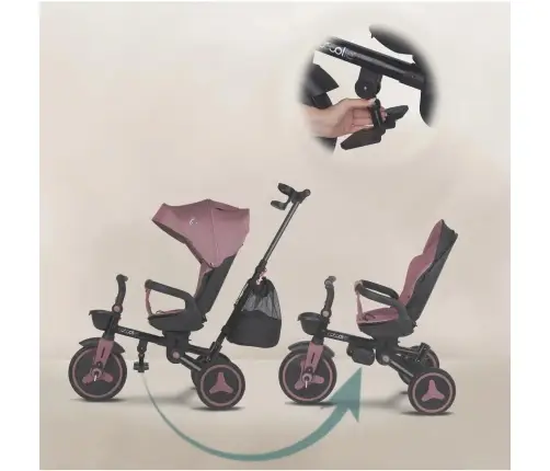 Coccolle Urbio Plus foldable tricycle Smoked Pink