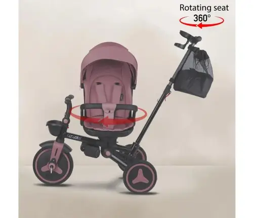 Coccolle Urbio Plus foldable tricycle Smoked Pink
