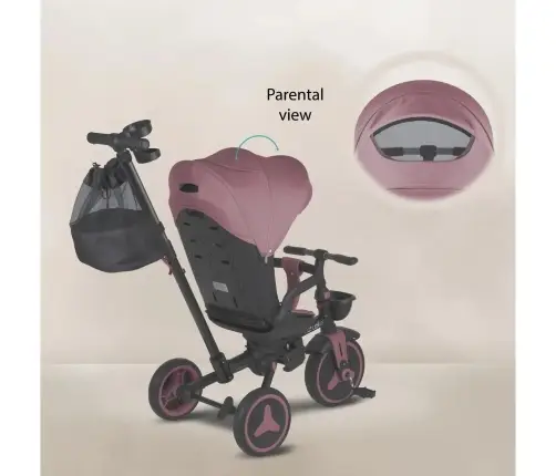 Coccolle Urbio Plus foldable tricycle Smoked Pink