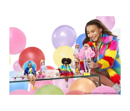 Barbie Extra Doll-Rainbow Coat GVR04