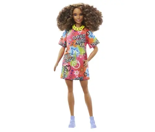 Barbie Fashionistas Doll - Good Vibes T-Shirt Dress (New pack.) HPF77