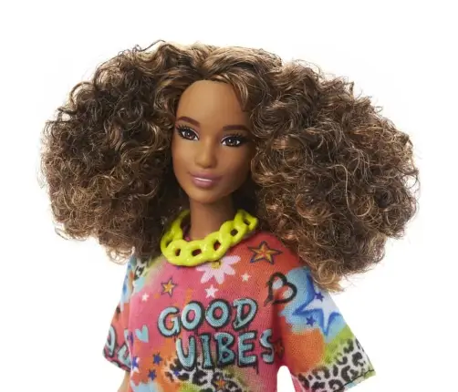 Barbie Fashionistas Doll - Good Vibes T-Shirt Dress (New pack.) HPF77
