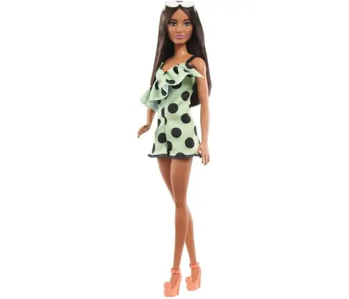 Barbie Fashionistas Doll - Lime Green Polka Dots (New pack.) HPF76
