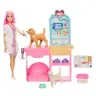 Barbie Fast Cast Pet Vet Clinic Playset w doll JFX93