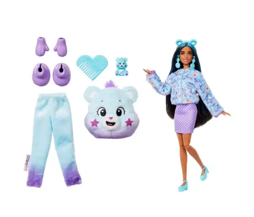 Barbie️ Cutie Reveal Care Bears Series 2 - Dream Bright Bear (Tanned Skin) JFV61