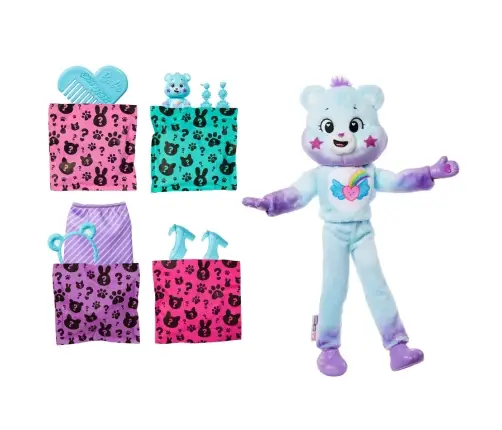 Barbie️ Cutie Reveal Care Bears Series 2 - Dream Bright Bear (Tanned Skin) JFV61