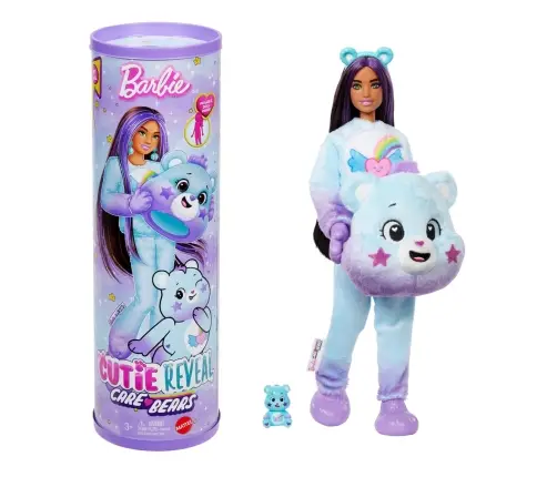 Barbie️ Cutie Reveal Care Bears Series 2 - Dream Bright Bear (Tanned Skin) JFV61