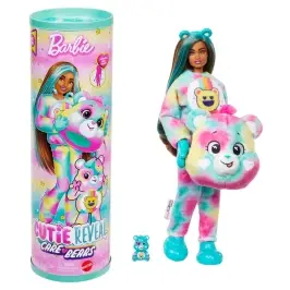 Barbie Cutie Reveal Care Bears Series 2 - Good Vibes Bear (Dark Skin) JFV62