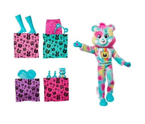 Barbie Cutie Reveal Care Bears Series 2 - Good Vibes Bear (Dark Skin) JFV62