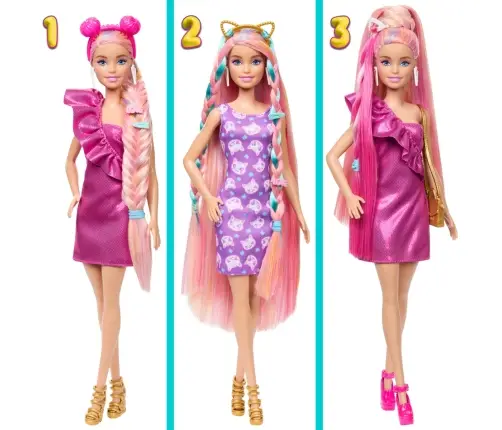 Barbie Fun & Fancy Hair Cat - Caucasian lelle JDC85