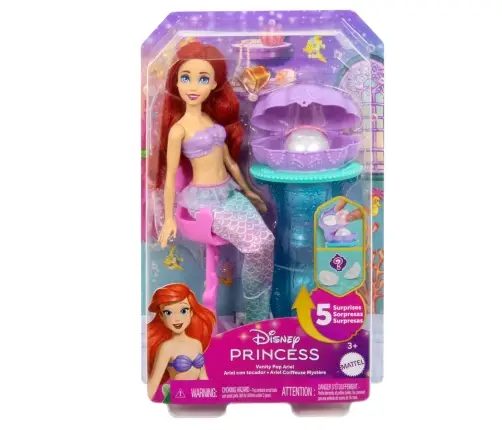Disney Princess Fashion Doll Ariel Mermaid Surprise Feature JBF86