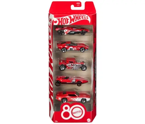 HW Basic Car Mattel 80th 5-Pack JGK08