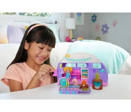 Polly Pocket Glamping Van Playset JCC32