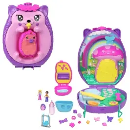 Polly Pocket Large Wearable Compact - Hedgehog Mama and Baby JBJ91