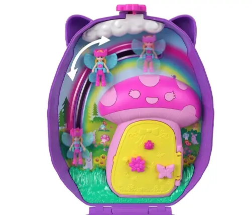 Polly Pocket Large Wearable Compact - Hedgehog Mama & Baby JBJ91