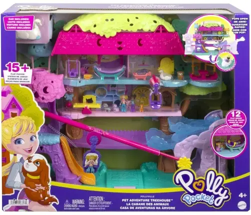 Polly Pocket Pollyville Pet Party Treehouse HHJ06