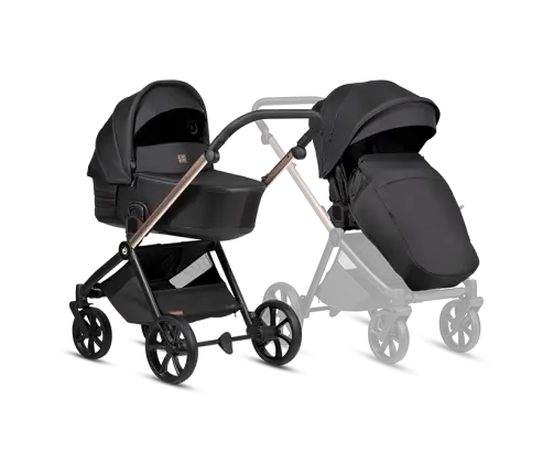 Tutis MIO3+ BLACK EDITION 2/1 Rose Gold Bērnu rati 2in1