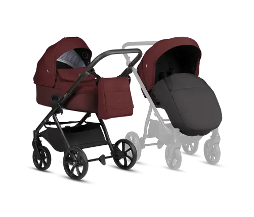 Tutis LEO 3+ 2/1 Burgundy 220 2-in-1 Baby Stroller