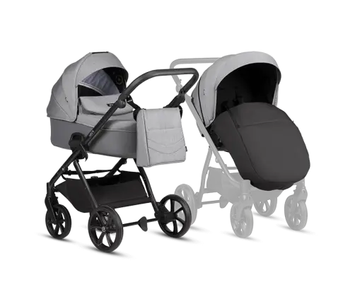 Tutis LEO 3+ 2/1 Stone Grey 227 Bērnu ratiņi 2in1