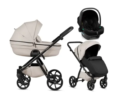 Tutis UNO 6+ LEATHER  Latte 151 Vežimėlis 3in1