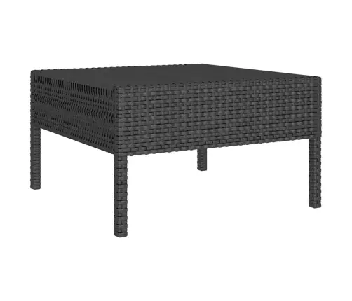 10-Daļīgs Dārza Atpūtas Mēbeļu Komplekts, Melna Pe Rotangpalma Vidaxl