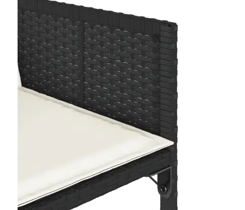 13-Osaline Aia Söögimööbli Komplekt Patjadega, Must, Pe-Rotang