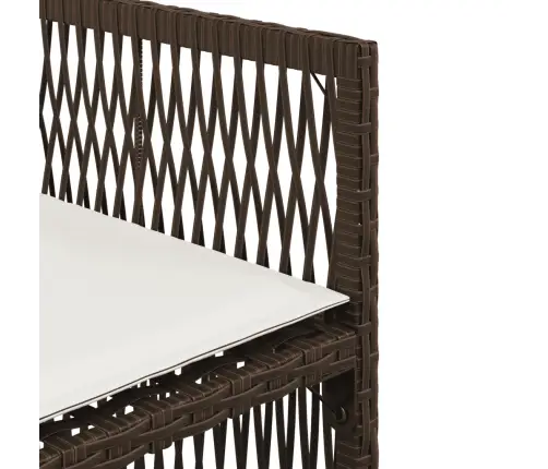 11-Daļīgs Dārza Mēbeļu Komplekts, Matrači, Brūna Pe Rotangpalma Vidaxl