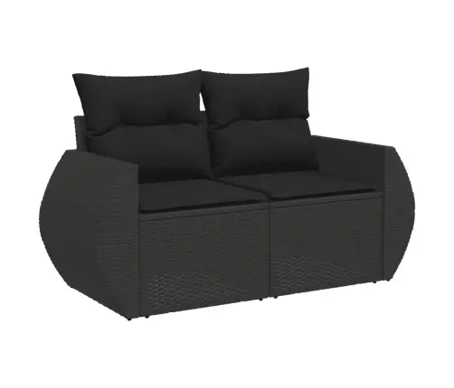 8-Osaline Aiadiivani Komplekt Patjadega, Must, Polürotang