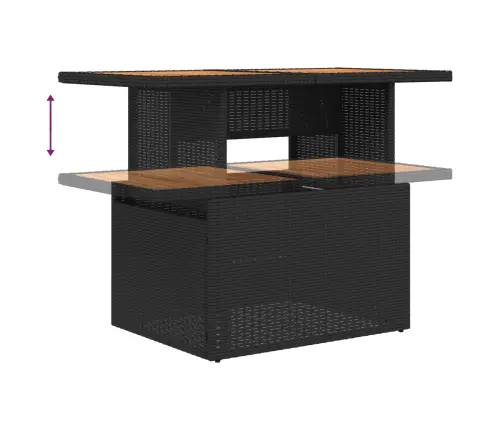 7-Osaline Aiadiivani Komplekt Patjadega, Must, Polürotang