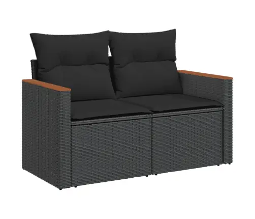 11-Osaline Aiadiivani Komplekt Patjadega, Must, Polürotang