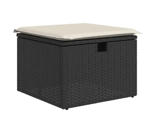 8-Osaline Aiadiivani Komplekt Patjadega, Must, Polürotang