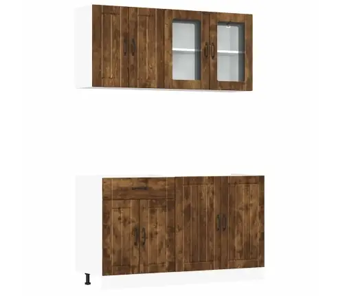 4-Daļīgs Virtuves Skapītis Komplekts, Lucca, Ozola Krāsa Vidaxl