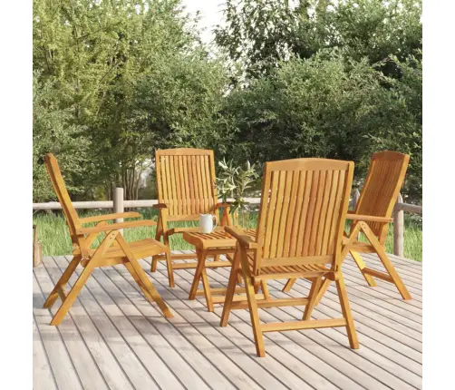 Sodo Poilsio Baldų Komplektas, 5 Dalių, Tikmedžio Masyvas