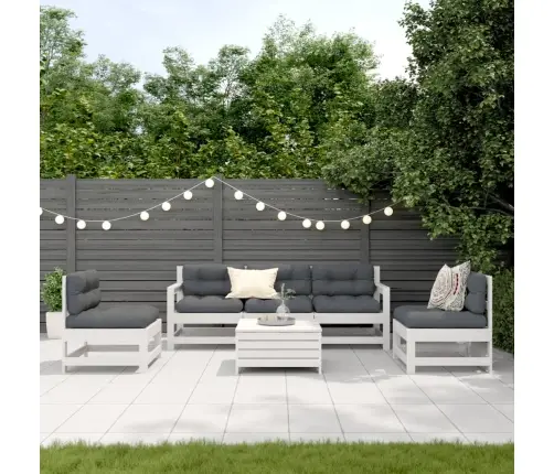 6-Daļīgs Dārza Atpūtas Mēbeļu Komplekts Ar Matračiem, Priede Vidaxl