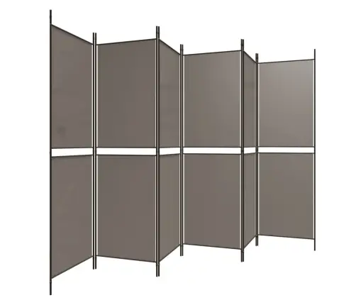 6-Paneļu Istabas Aizslietnis, 300X180 Cm, Antracītpelēks Audums Vidaxl