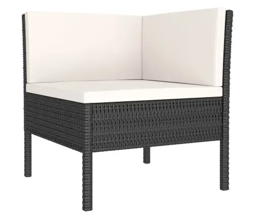 7-Daļīgs Dārza Atpūtas Mēbeļu Komplekts, Melna Pe Rotangpalma Vidaxl