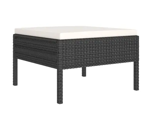 7-Daļīgs Dārza Atpūtas Mēbeļu Komplekts, Melna Pe Rotangpalma Vidaxl