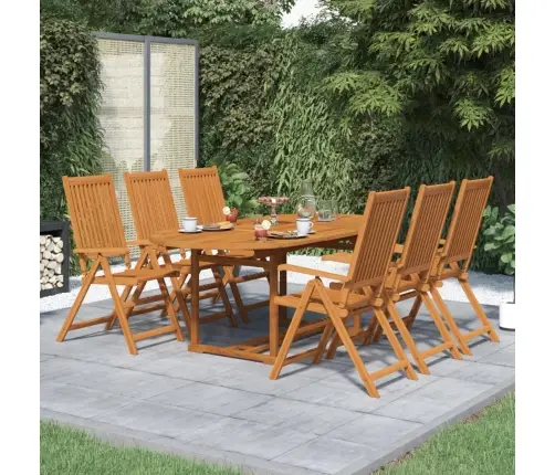 7-Daļīgs Dārza Mēbeļu Komplekts, Akācijas Masīvkoks Vidaxl