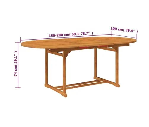 7-Daļīgs Dārza Mēbeļu Komplekts, Akācijas Masīvkoks Vidaxl
