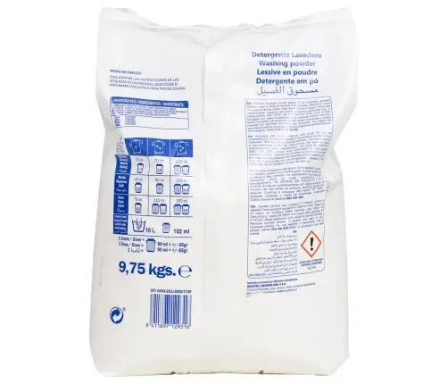 Mazgāšanas Pulveris 150 Mazgāšanas Reizēm 9,75Kg Balts Vidaxl