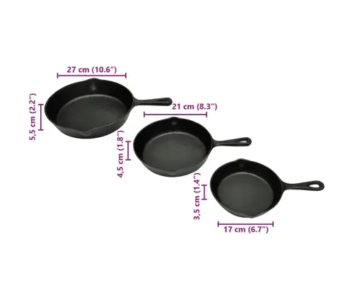 3 Ketaus Keptuvės Griliui, Steikams