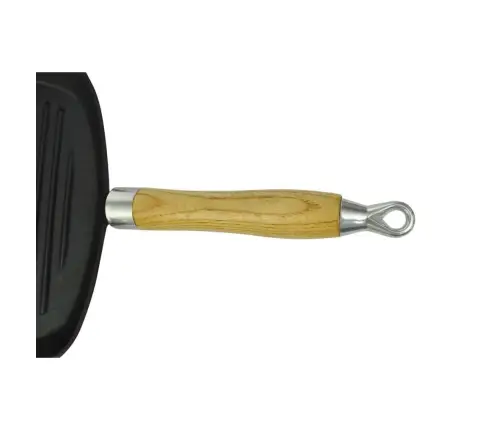 Ketaus Keptuvė Griliui Su Medine Rankena 20X20 Cm