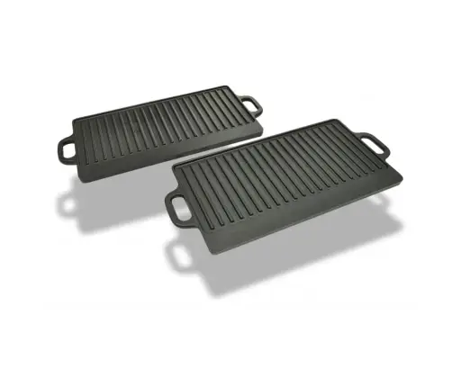 2 Čuguna Divpusējās Grilvirsmas