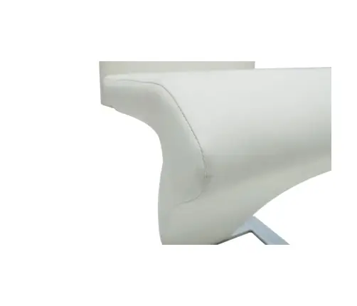 Virtuves Krēsli, 2 Gab., Balta Mākslīgā Āda Vidaxl